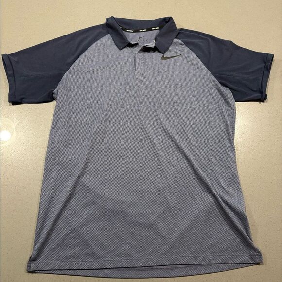 Men’s Navy Blue Nike Dry-fit Polo Casual Shirt Size Medium Nike Golf - Picture 1 of 3